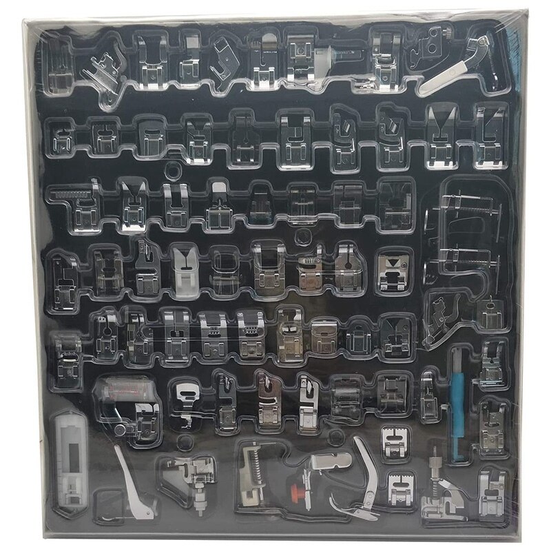 72Pcs Domestic Sewing Machine Presser Feet Set for Brother, Babylock, Singer, Janome, Elna, Toyota, Home, Simplicity