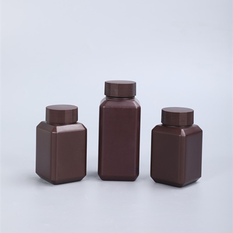20PCS Empty Square bottles narrow mouth HDPE storage bottles for Liquid Reagent Food Grade 100ML Cosmetic container