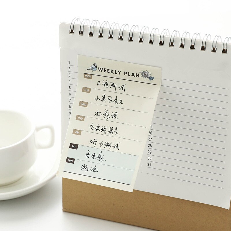 1 stücke Kawaii Wöchentlich Monatlich Arbeit Planer Buch Tagebuch Agenda für freundlicher Schüler Schule Liefert
