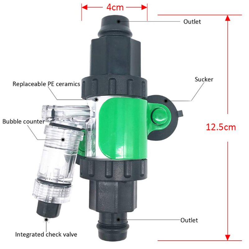 Hongyi aquarium externe  co2 diffuser diy  co2 systeem verstuiver reactor kit voor aquarium aquarium waterplant