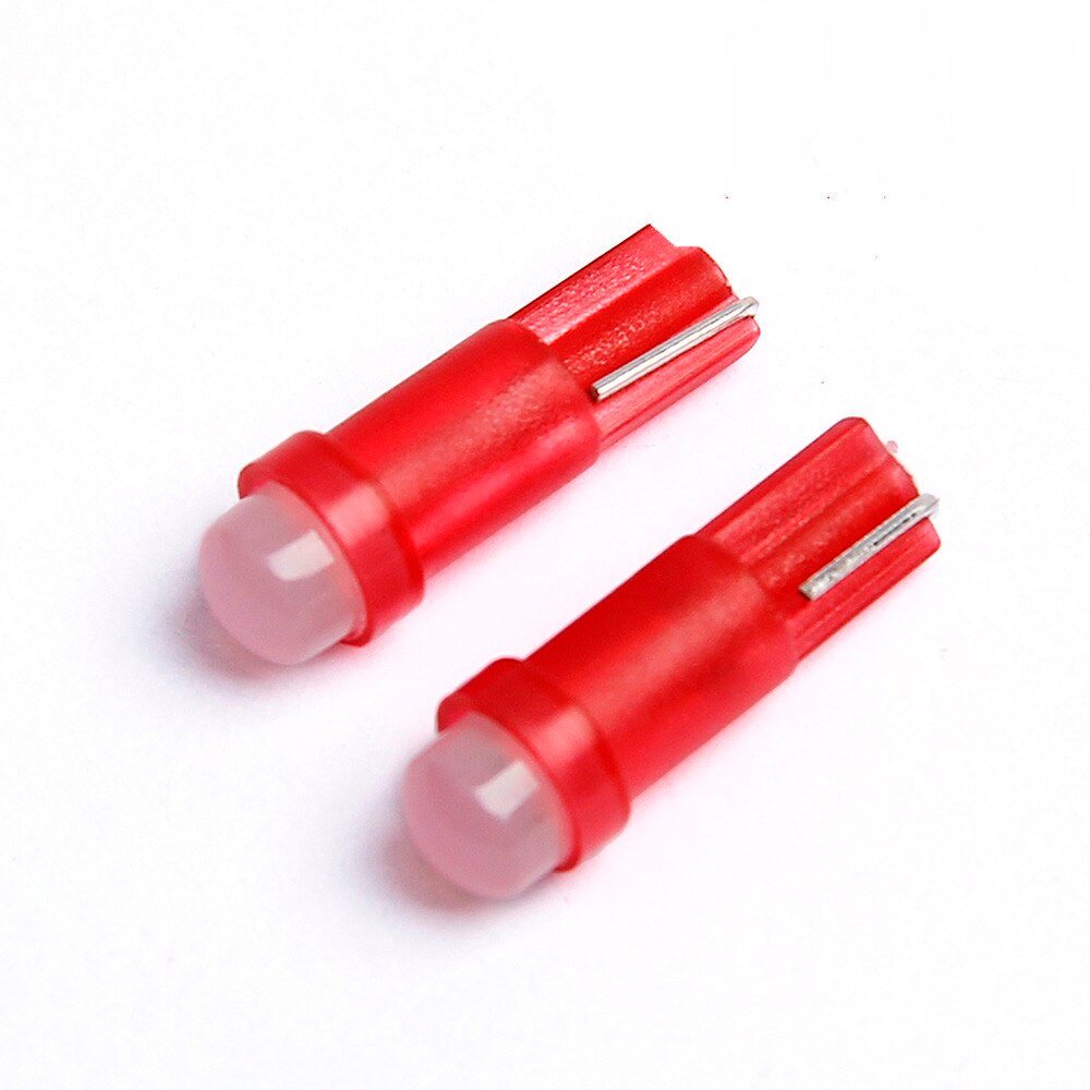 4 stks/partij T5 Cob Auto Deur Leeslamp Universal Car Light Led Lampen Lampen Kleurrijke Interieur Ornamenten Accessoires: Rood