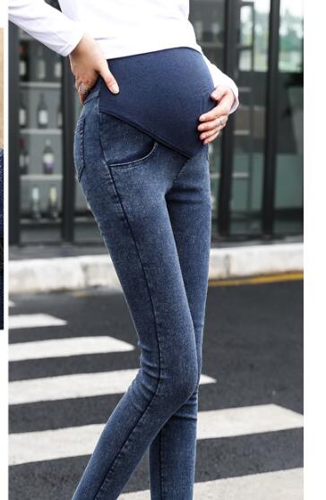 Schwarz Taille See strecken Denim Mutterschaft Bauch Jeans sommer Frühling Hosen Kleidung für Schwangere Frauen Schwangerschaft Bleistift Schlauch