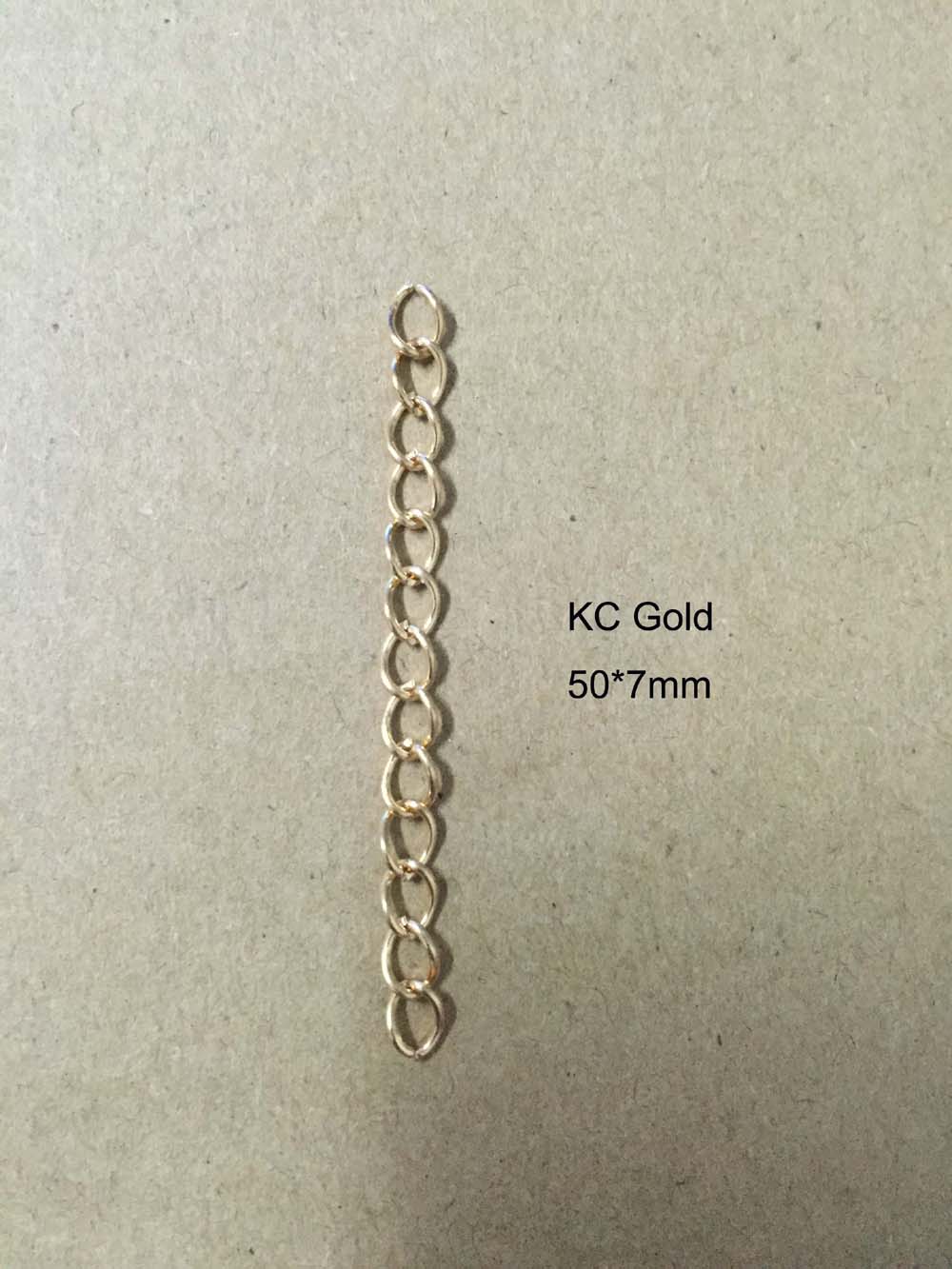 100 sztuk/partia naszyjnik łańcuch przedłużający luzem bransoletka rozszerzone łańcuchy ogon Extender dla DIY komponenty do wyrobu biżuterii: KCGold50x7mm