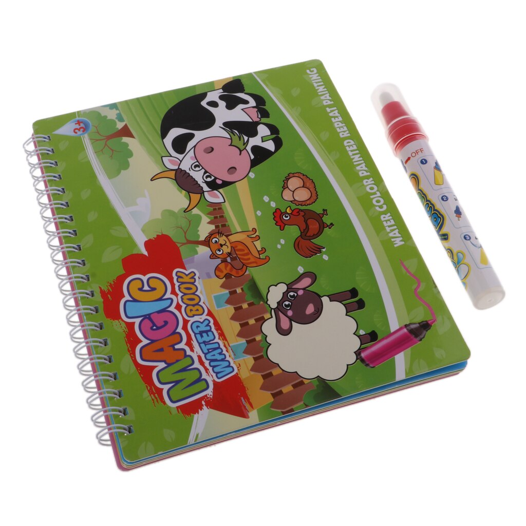 Reusable Magic Water Painting Book Color with Water Activity Pad