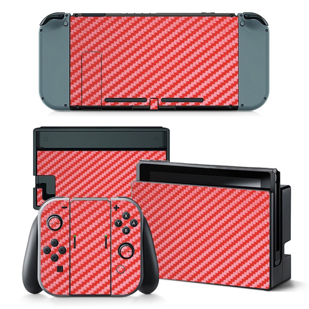 Carbon Sticker Game Serie Skin Stickers Voor Nintendo Switch Goedkope Prijs Skin Stickers: Rood
