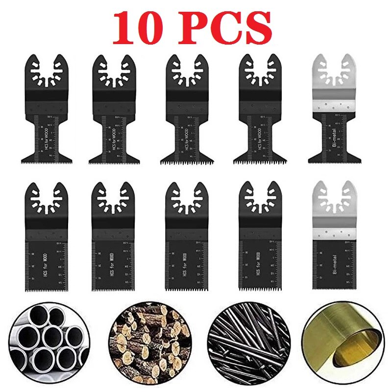 Universal Oscillating Multi Tool Saw Blade Quick Release Dewalt for Renovator Power Tool Wood Cutting 10-121Pcs/Set: 10PCS
