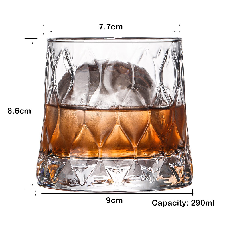 Vasos de whisky de 1 Uds., vasos de rocas antiguas, cristalería para cóctel escocés, Bourbon, Gin, Voldka, Brandy: Morado