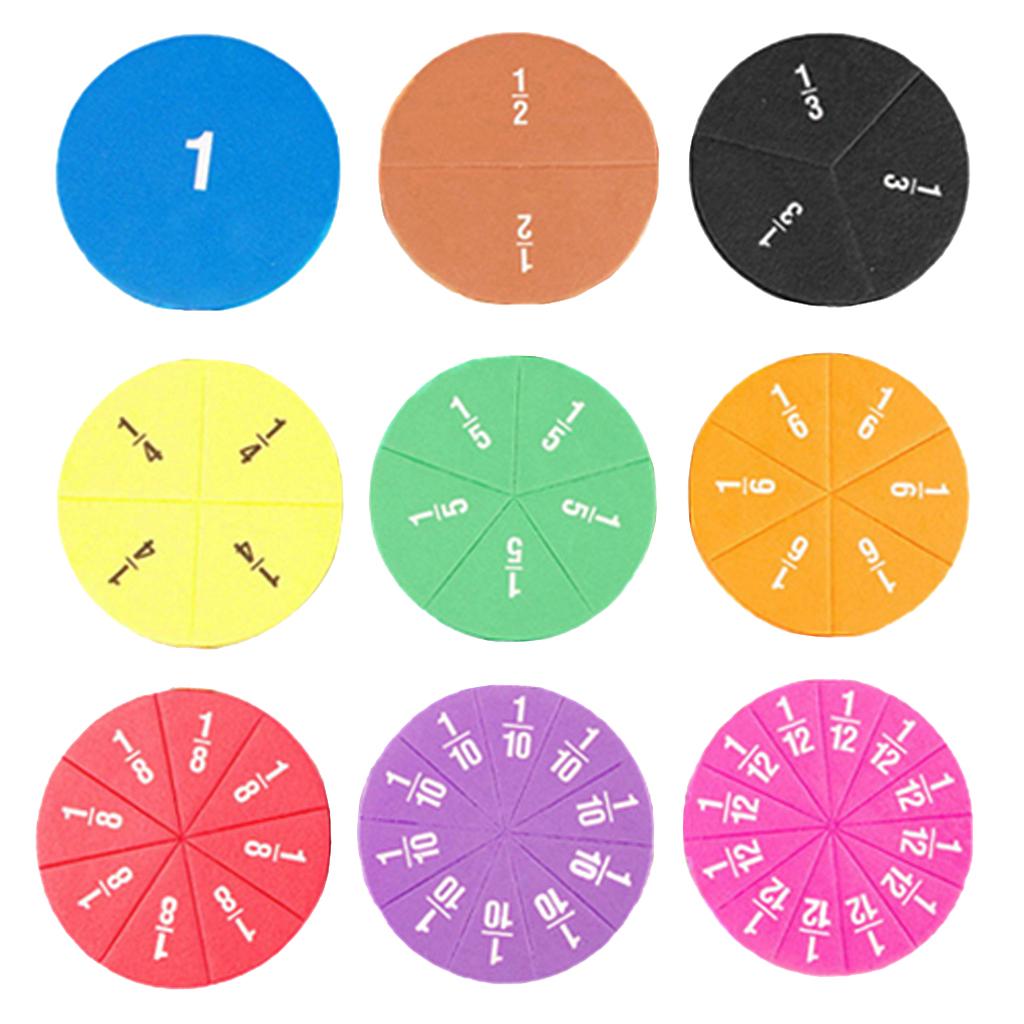 Circular Fractions Card Counting Kids Early Math Demonstration