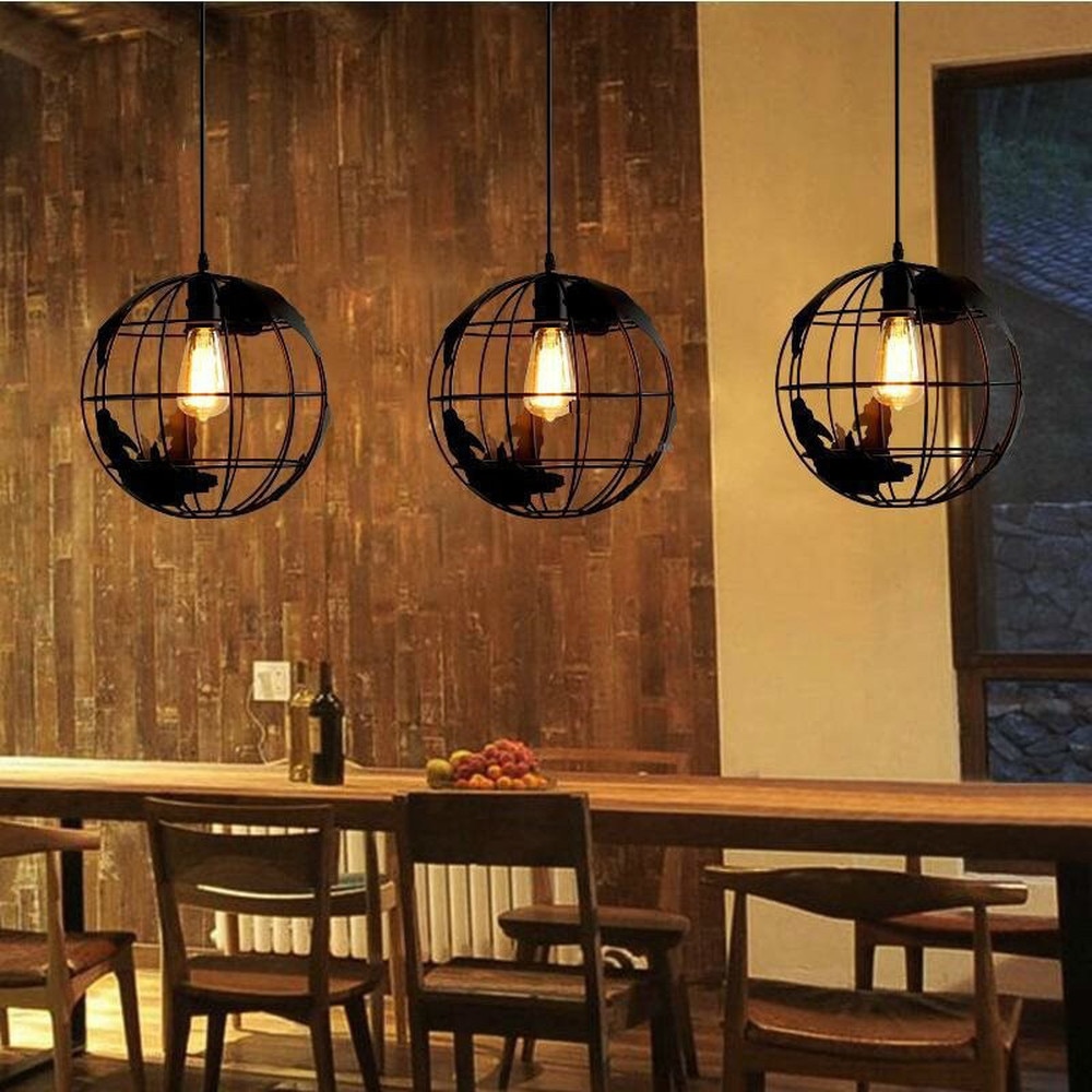 Nordisk jord pendel belysning restaurant hanglamp industriel lampe globus indretning stue børn hjem pendel lys lustre armatur
