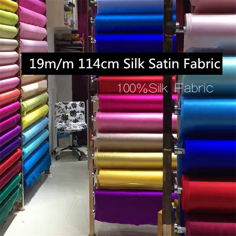 Zijde Charmeuse Satijnen Stof 19momme 44inch Glad Gevoel Organische Originele Textiel Zijde Hertogin Satijn Stof voor Dame Kleding