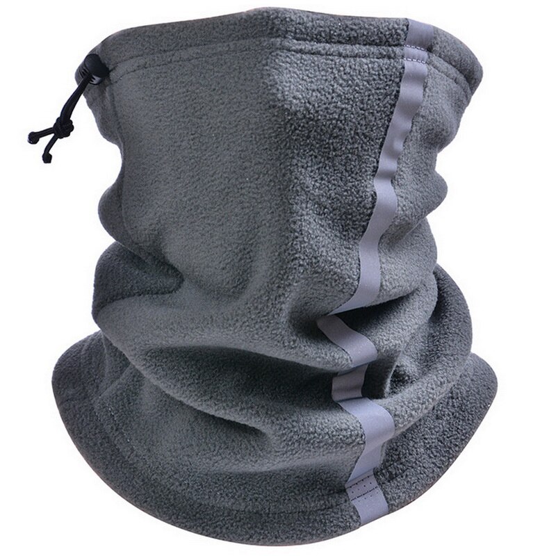 Cache-nez réfléchissant pour hommes et femmes, Bandana d&#39;hiver, randonnée, Ski, cache-cou, cyclisme, Tube de vélo, écharpe thermique, demi-masque de sport: Dark grey