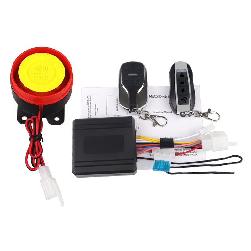 12v motorcykel scooter alarm system nøgle shell fjernbetjening 125db motorcykel anti-tyveri sikkerhed alarm beskyttelsessystem: Default Title