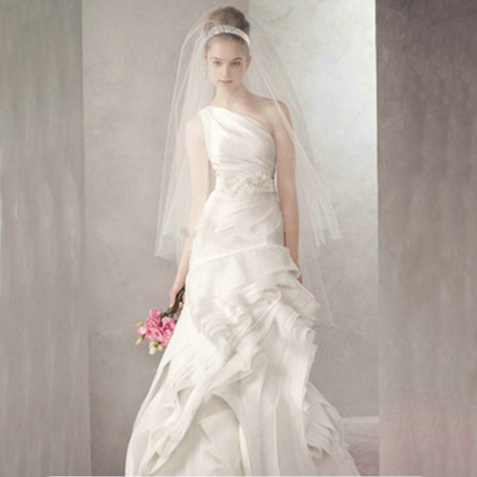 Velo de novia blanco largo , velo de novia barato yashmac tul marfil, accesorios de novia 120 cm, velos de mujer con peine