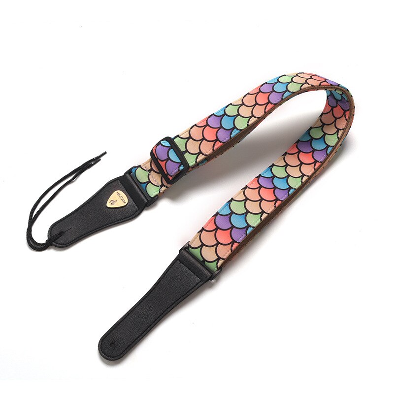 Geborduurde Gitaarband Nationale Stijl Schouderband Lint Muziekinstrument Band Gitaarband Instrument Gitaar Deel: Koi