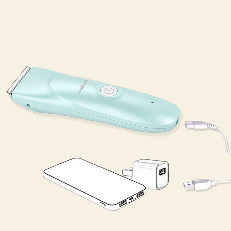 MISUTA Electric Baby Hair Clipper Kids Hair Cutter Rechargeable Waterproof Hair Trimmer DIY Children Haircut