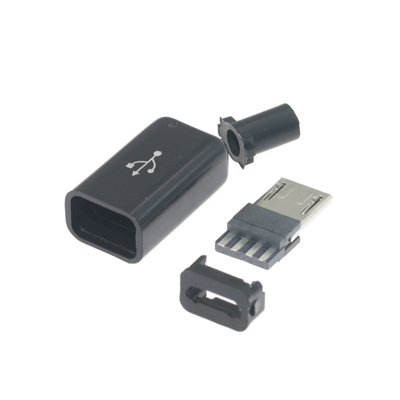 Conector Micro USB macho de 5 pines, Conector Micro USB, conector de carcasa de plástico, terminales de enchufe