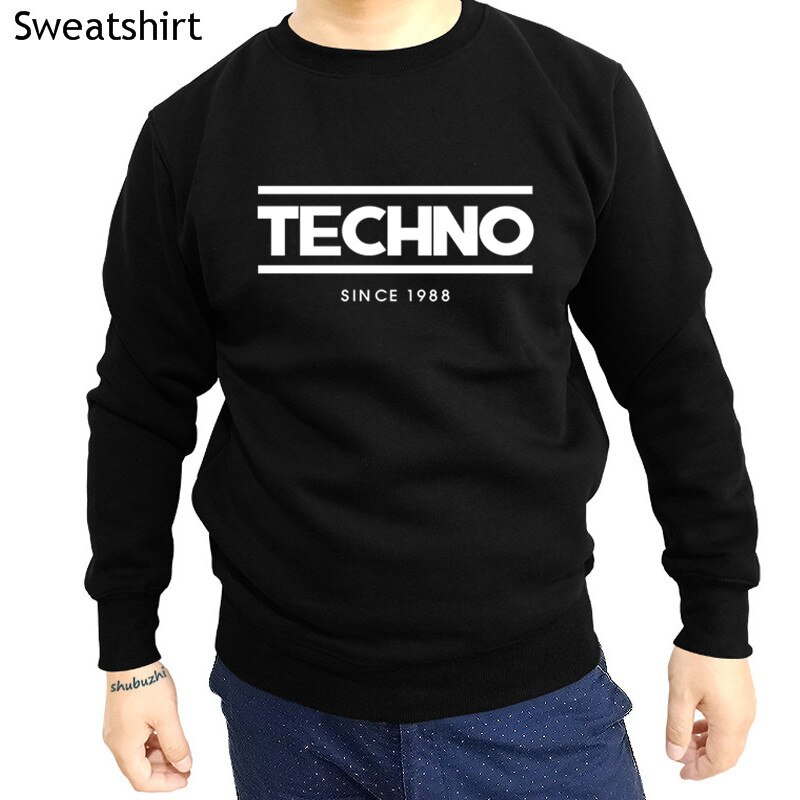 Detroit Techno 1988 shubuzhi men o-neck sweatshirt brand casual hoodies cotton print hoody: XXXL