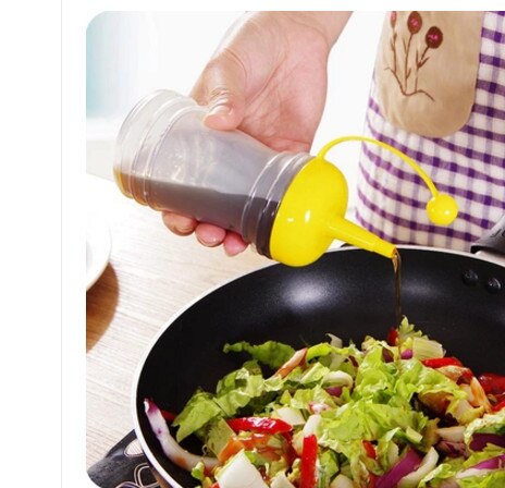 Kök krydda flaska sallad olja pressa flaska sylt läcka
