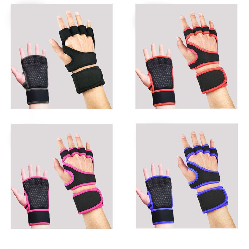 Gym Gewichtheffen Handschoenen Fitness Half Vinger Handschoenen Crossfit Workout Antislip Fietsen Yoga Krachttraining Polssteun