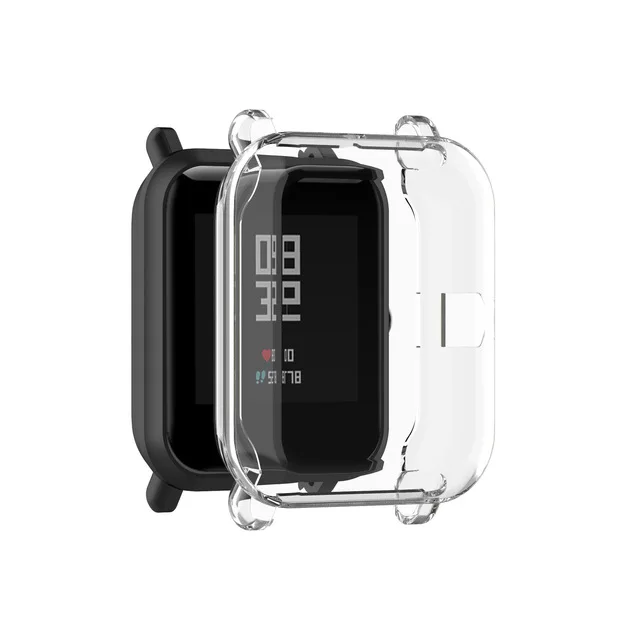 Funda protectora de TPU para Xiaomi Amazfit Bip U Pro GTS 2 Mini Protector de pantalla carcasa protectora de reloj para funda Amazfit Bip Lite: XS / Transparente