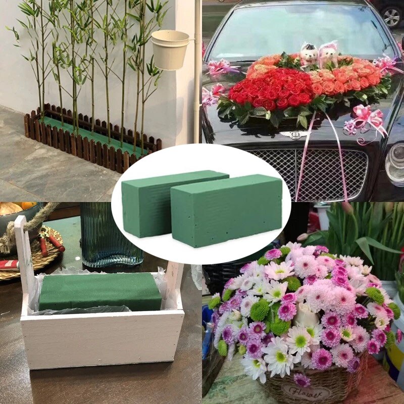 10 Stuks Bloemen Schuim Blok Diy Bloem Verpakking Groen Piepschuim Bricks Modder Kunstmatige Bloem Houder Bruiloft Tuin Home Decoratie