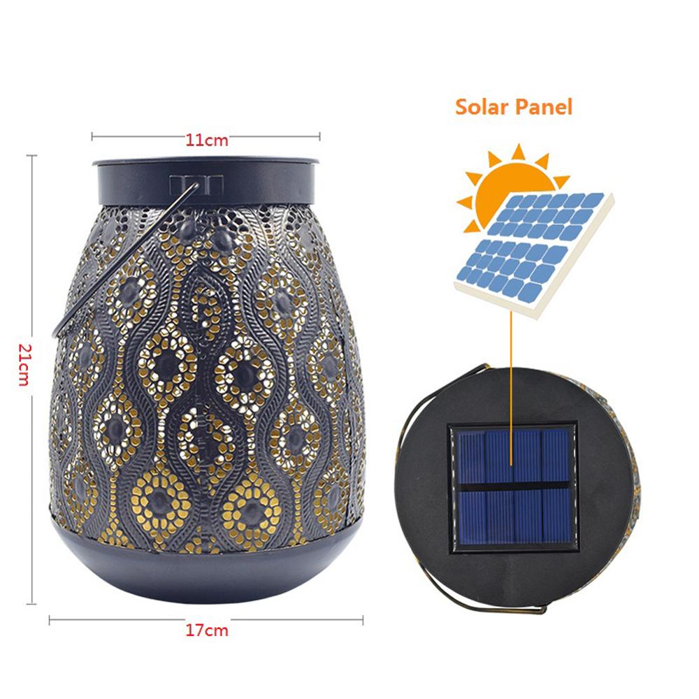 Solar lanterne lys hængende eller bord udendørs sol lys sol landskab lys metal vandtæt led bord sol lampe til hjemmet