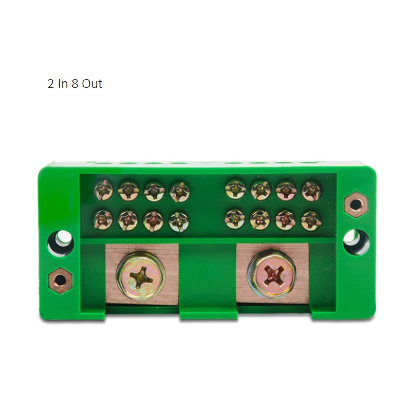 Eletric Wire Junction Box Branching Box Wire Connection Box 2 In 4 6 8 12 Out for House Factory School Hotel Use: 2 in 8 Out