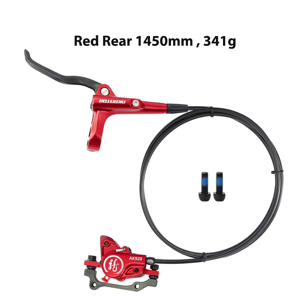 Bike Brake Hydraulic Oil Pressure Disc 800/1450 Mountain Bicycle Oil Brake Upgrade MTB Bike Accessories: Red Rear
