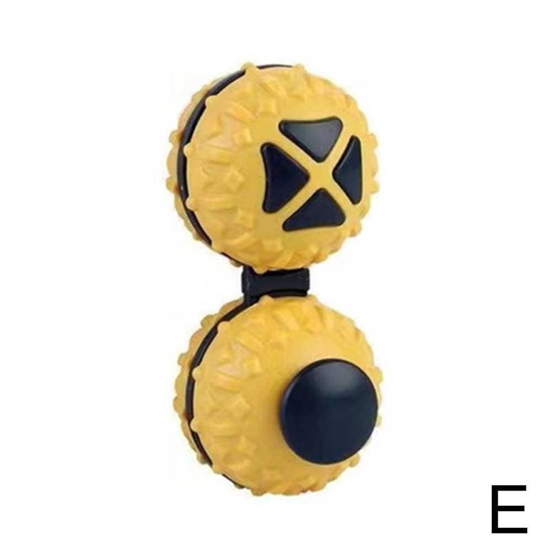 Dekompression Massage Ball mit ASMR Klang 2 in 1 Verbunden Fingerspitze Kreisel Massage Ball Hand Spinner Zappeln Multi-funktion spielzeug: Gelb