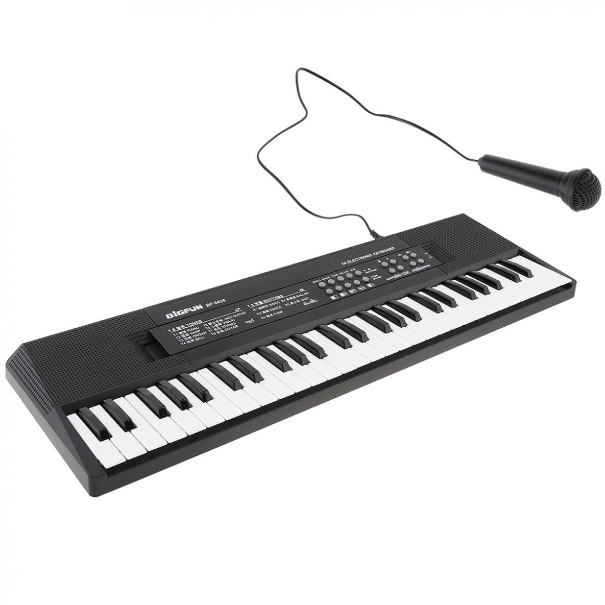 54 Keys Electronic Keyboard Piano Digital Music Key Board with Microphone Children Musical Enlightenments