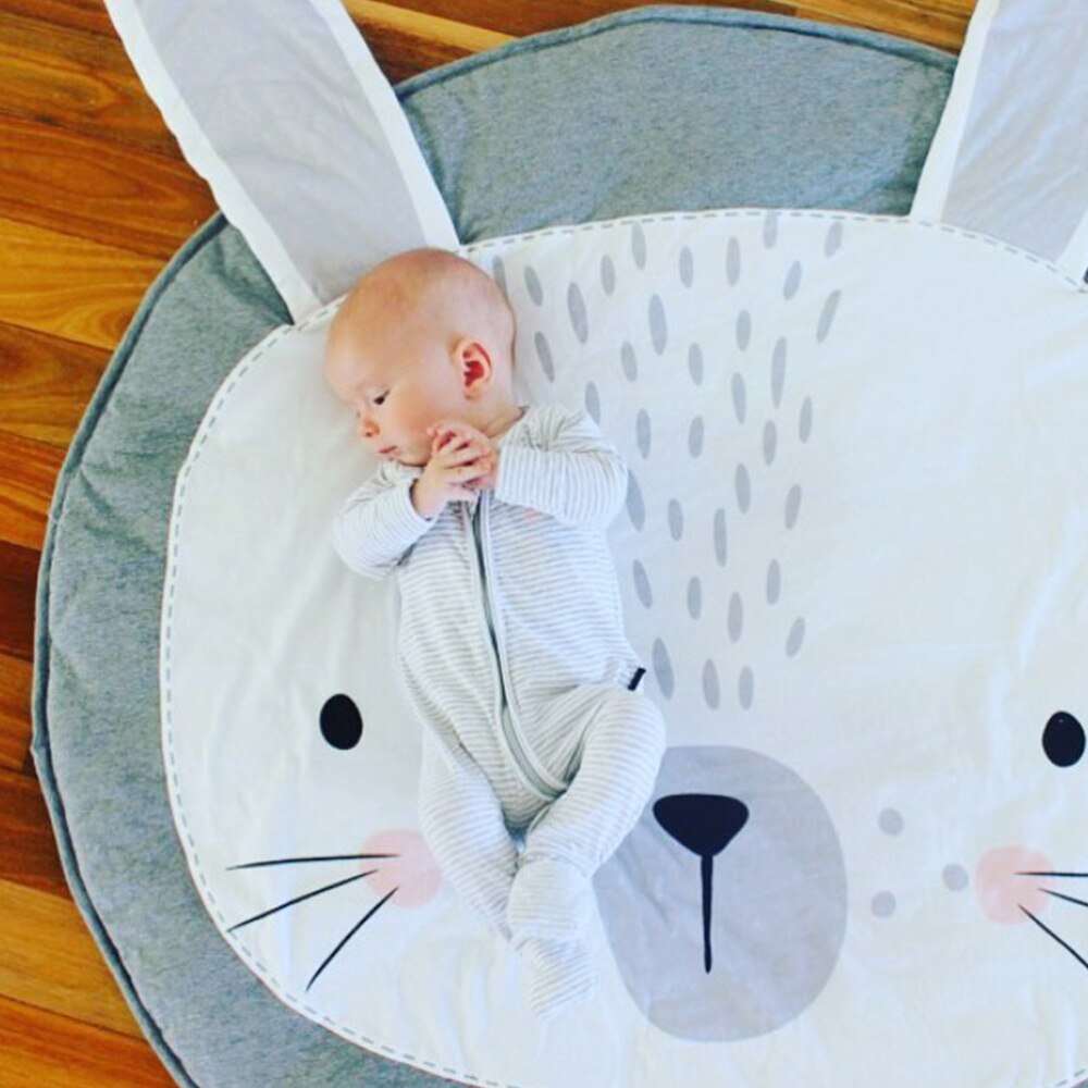 INS Baby Infant Spielen Matten Kinder Krabbeln Teppich Boden Teppich Baby Bettwäsche Kaninchen Decke Baumwolle Infant Teppich Kinder Zimmer Dekor 90CM