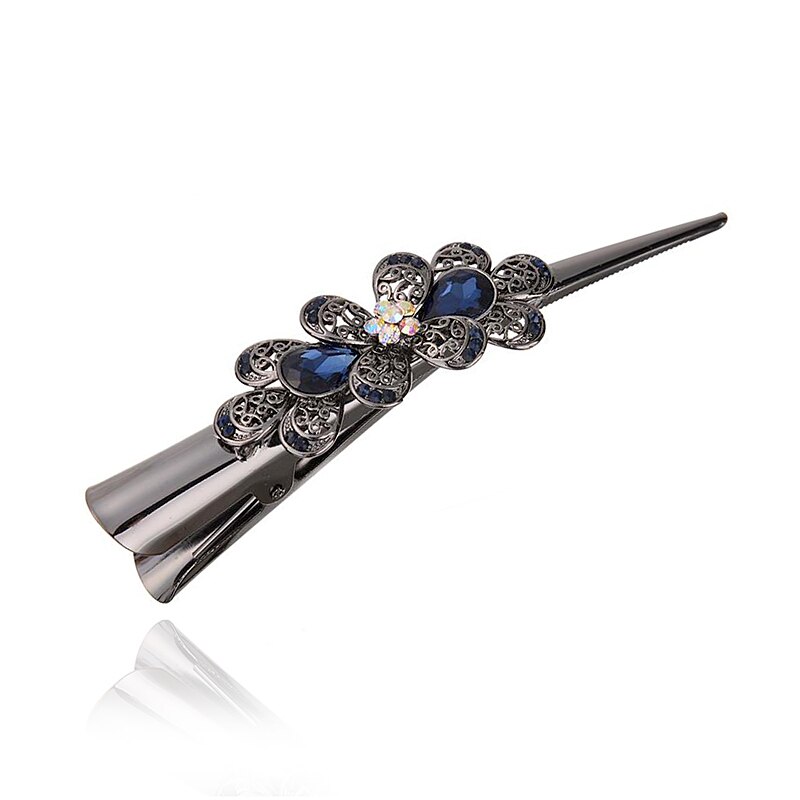 Retro Hair Jewelry Rhinestone Crystal Flower Hairgrips Hair Clips Women Hair Accessories