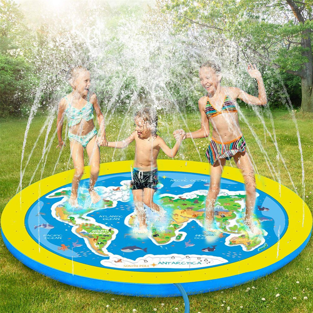 Arroseur et tapis d'éclaboussure enfants arroseur jouet extérieur 3-en-1 arroseur enfants Splash Pad pour garçons filles en plein air eau Fun