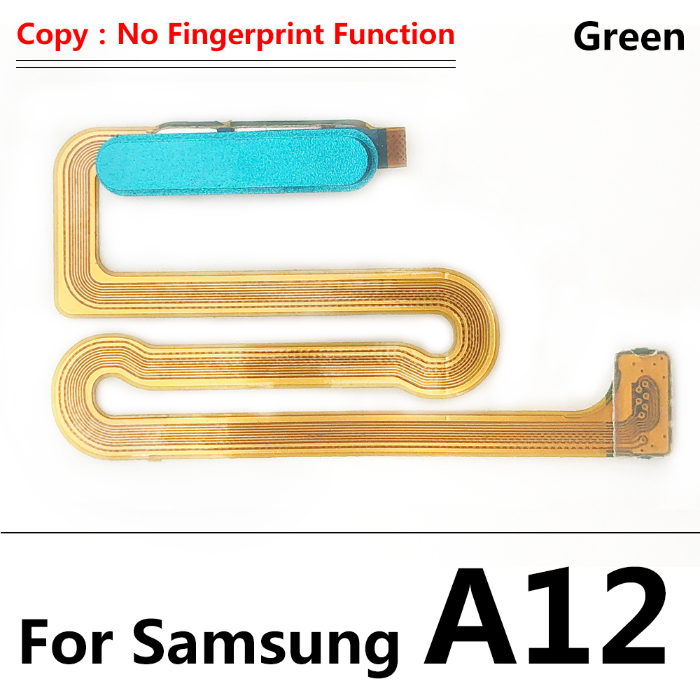 Home Button Return Key Voor Samsung Galaxy A12 A125 A125F Vingerafdruk Sensor Flex Kabel Met Power On Off Flex kabel: A12 Green Copy