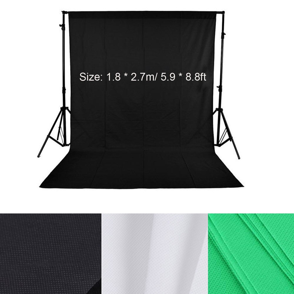 Photography Studio Video 1.8 * 2.7m / 5.9 * 8.8ft Nonwoven Fabric Backdrop Background Screen Photography Backdrops Green Screen