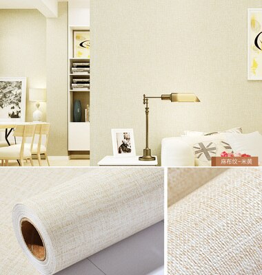 Decoratieve Vinyl Folie - Zelfklevend Behang - Verwijderbare Muursticker voor Huisdecoratie: Beige / 10m x 60cm