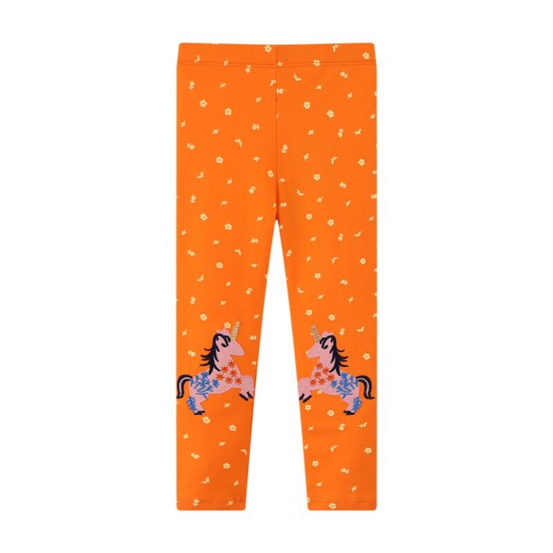 Pantaloni per bambini ricamati con applique da bambina sottile autunno 2022 W01 101: 4T