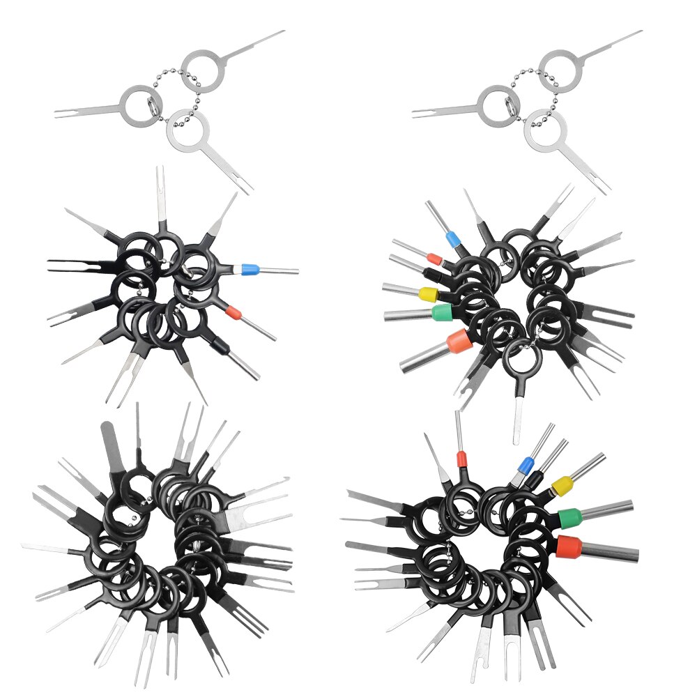 91pcs Car Terminal Removal Kit Wiring Crimp Connector Pin Extractor Puller 59pcs Terminal Repair Tools