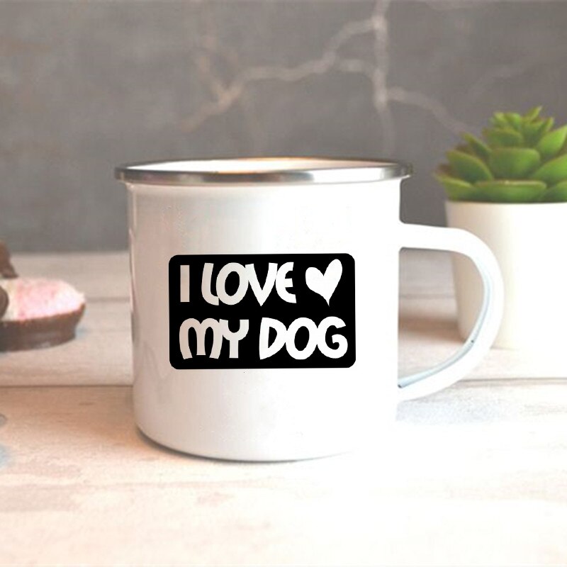 Tasse à café, thé, thé, café, boisson, Dessert, petit déjeuner, lait, Vintage, poignée, , I Love My Dog: XH2383-A015WH-8