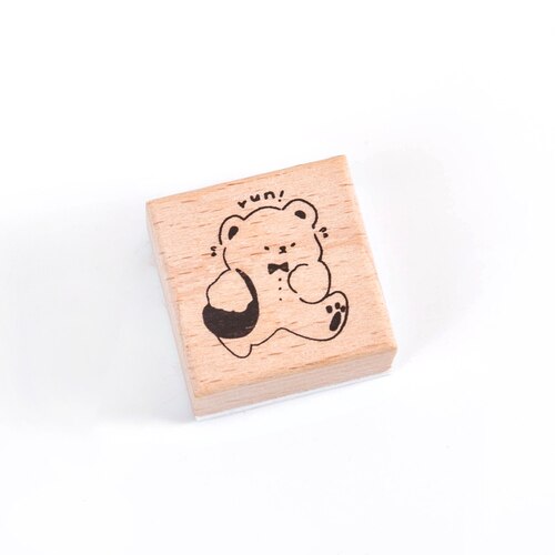 Leuke Cartoon Beer Werknemer Serie Decoratie Stempel Houten Stempels Voor Scrapbooking Briefpapier Diy Craft Standaard Stempel: 02