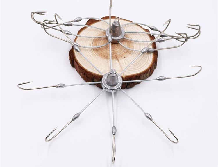 Fishing Crab Hook 6/8/10 Hooks Crabs Trap Fishhook with Lead Explosion Fishing Hooks