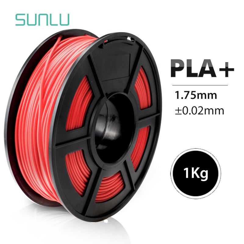 PLA Plus 3D Printer Filament 1kg 1.75mm Good Toughness PLA+/PLA Accuracy Dimension +/-0.02 Grey Color FDM 3D Printing Material: PLA PLUS RED