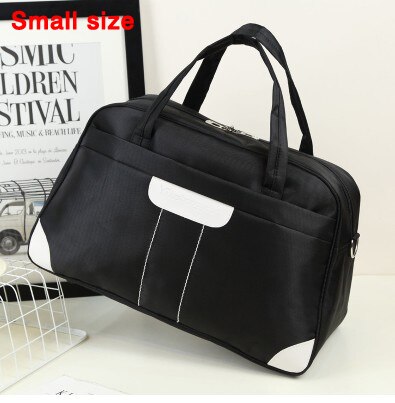 Women Travel Bag Large Capacity Waterproof Nylon Duffle Luggage Shoulder Bag Female Weekend Bags Multifunctional Travel Tote: black small