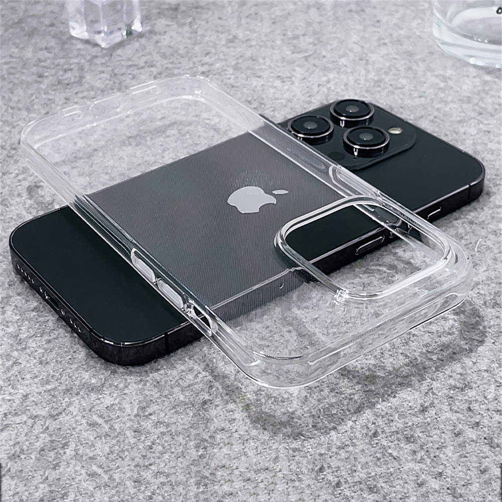 Ultra Thin HD Transparent Soft TPU Case For iPhone 16 15 14 Plus 13 12 11 Pro Max X XR Shockproof Clear Back Cover: CANVAS / SKY BLUE