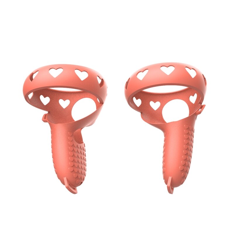 Touch-controller-griffhülle, rutschfeste schutzhülle aus silikon, vr-brillenzubehör,  oq2 stück für oculus quest 2 dxac: Rosa