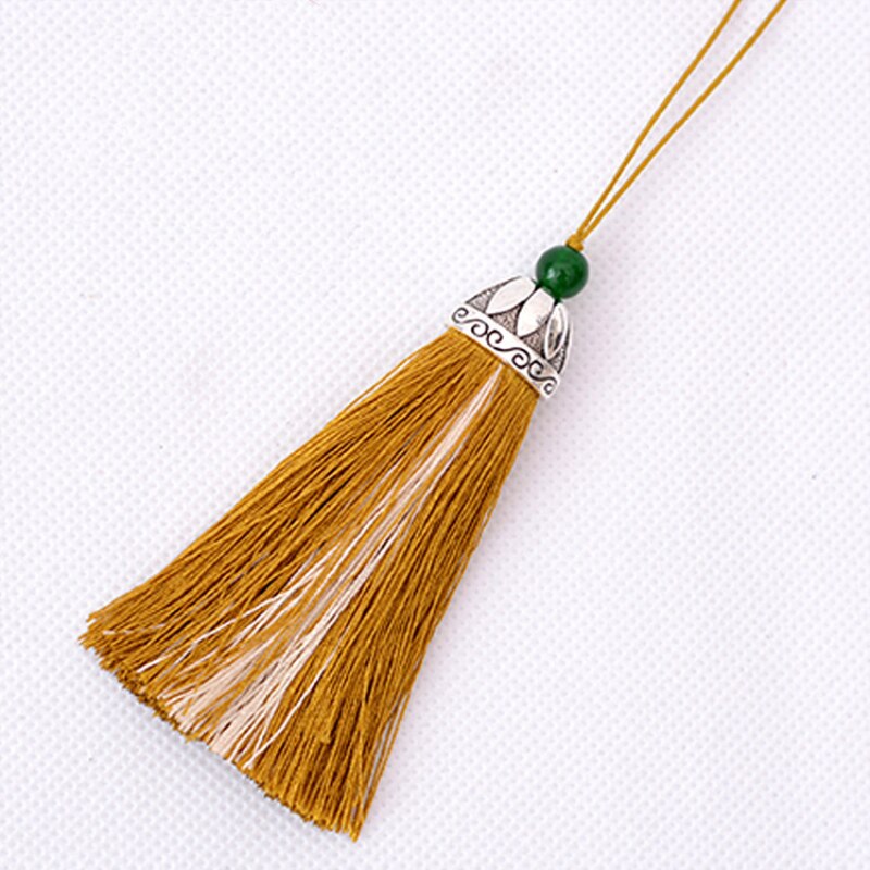 5Pcs Hat Tassels For Crafts Decorative Supplies DIY Home Textile Curtain Clothing Sewing Cord Tassel Fringe Trim: Loess color