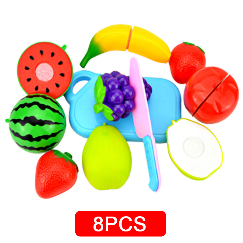 Children Kitchen Pretend Play Toys Cutting Fruit Vegetable Food Miniature Play Do House Education Toy for Girl Kid: A0801