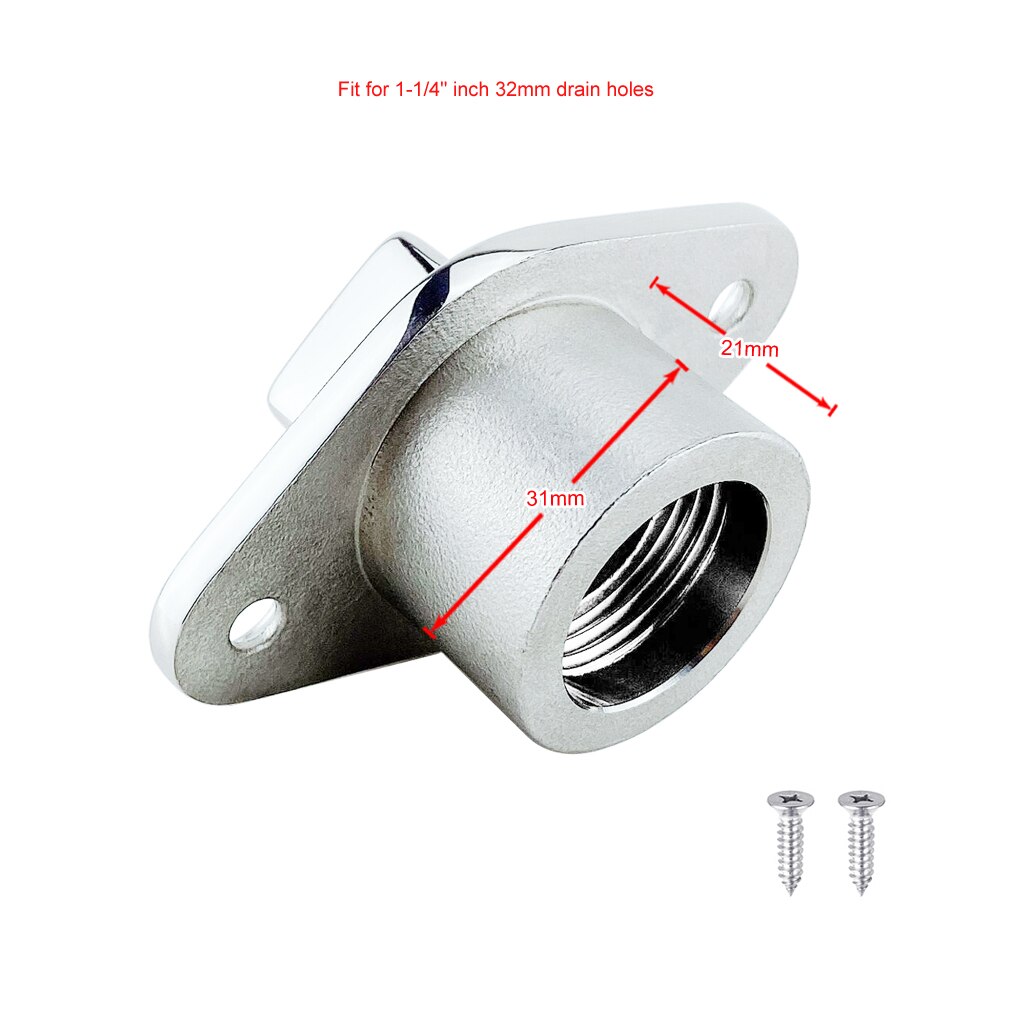 Stainless Steel 316 Boat Diamond Garboard Drain Plug Bung Hole Drainage Marine Dinghy Garboard Hardware Boat Accessories