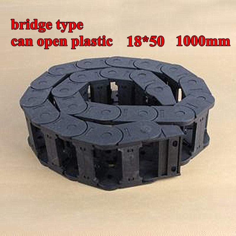 18 mmx 50mm plastikkabel trækkæde wireholder med endestik længde 1m til 3d printer cnc router værktøjsmaskiner