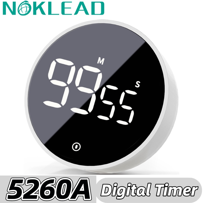 Vocoo LED Digital Timer Magnetic Kitchen Timer Digital Timer Manual Countdown Mechanical Cooking Timer Cooking Shower Stopwatch: black